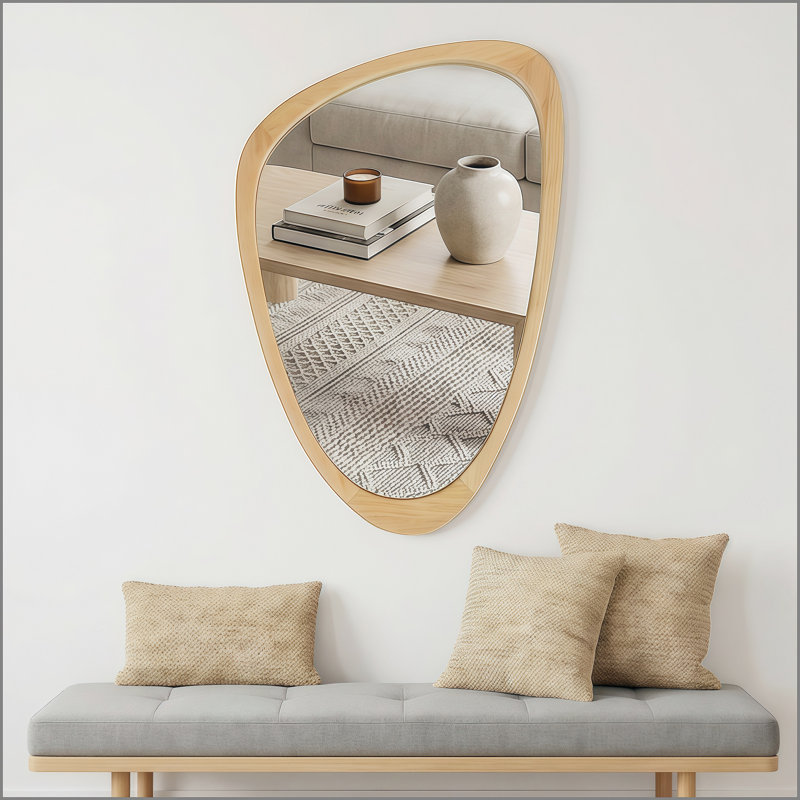 Miroir décoratif Oak Color 20 "x30", 30 po x 20 po, Chêne