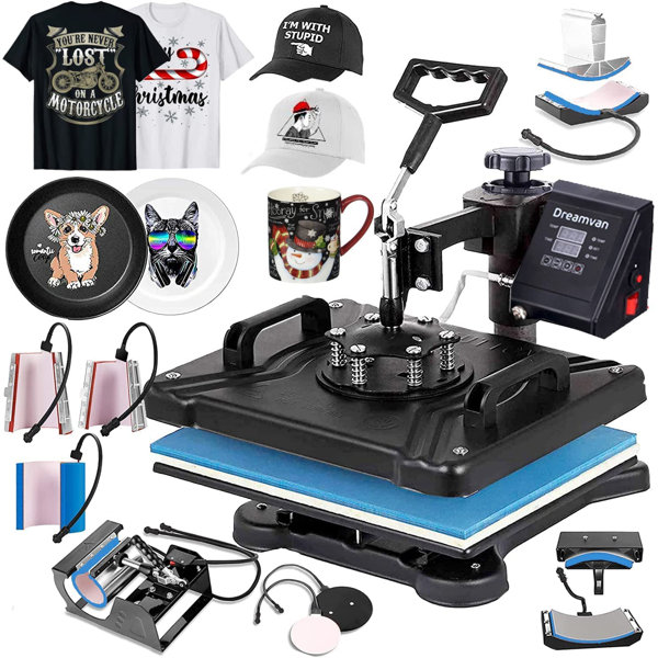  CREWORKS Auto Open Heat Press Machine with Slide Out Base,  16x20 Inch Clamshell Heat Press, Digital Clam Heat Press for T Shirts Bags  Mouse Pads More, Home Heat Transfer Machine for