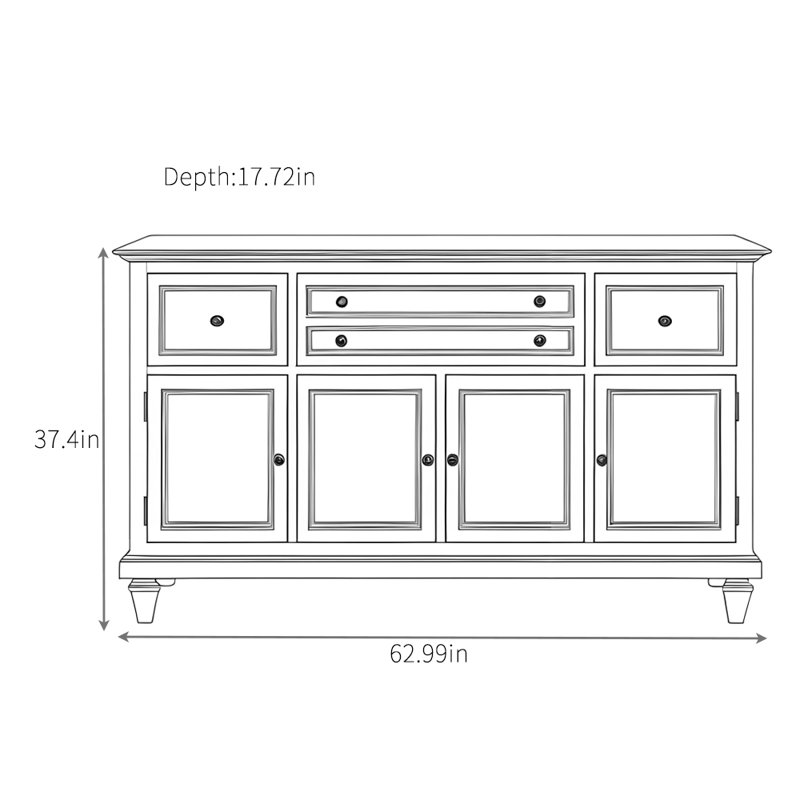 Buffet multifonctionnel simple, Burlywood