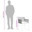  Garden Dining Set Black, Cream White