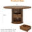 47 Inch Round Dining Table for 4-6, Kitchen Table with 2-Layer Storage Shelf and a Drawer, Farmhouse Circle Dinner Table for Dining Room, Kitchen, Living Room (Table Only)-589257230
