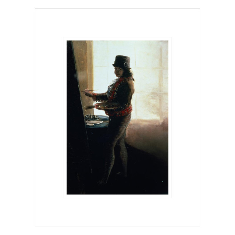 Autoportrait dans le studio par Francisco de Goya - Impression sur toile, H 16,75 po x l 13,51 po