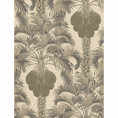 Hollywood Palm Floral Metallic Wallpaper Roll
