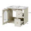 Ensemble de meuble-lavabo mural 24 po pour petit espace, armoire avec lavabo en céramique, 2 tiroirs, 1 porte à fermeture en douceur-318437517