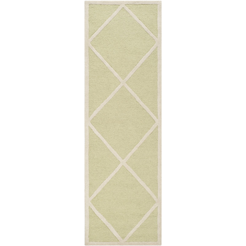 Sanyla Hand Tufted Wool Geometric Rug, Runner 2'6" x 8'