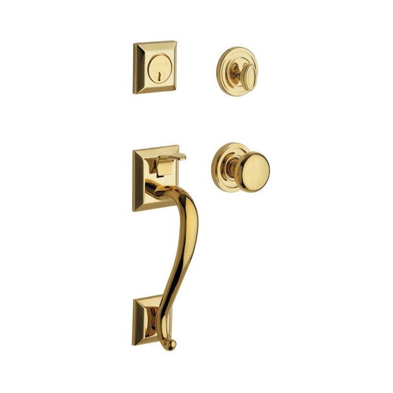 Madison Sectional Trim with 5015 Classic Knob, Large, Lifetime (PVD) Polished Brass