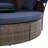 Rattan Round Lounge With Canopy, Outdoor Canopy Bed, Wicker Outdoor Sofa Bed-266544472