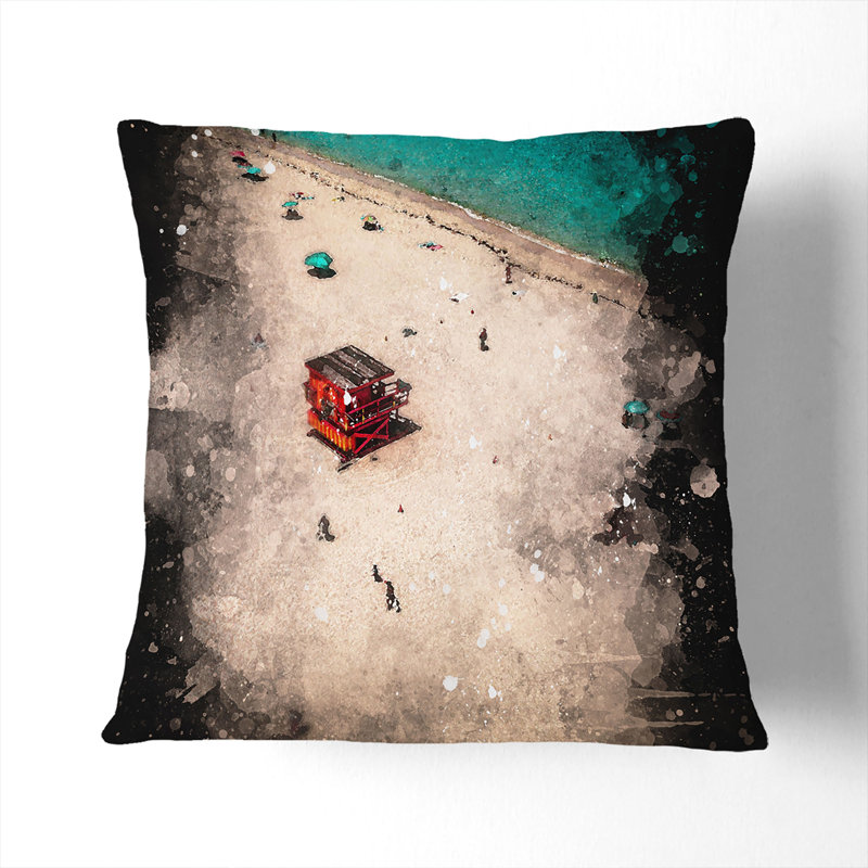 Square Throw Cushion, Black, 55cm H x 55cm W x 20cm D