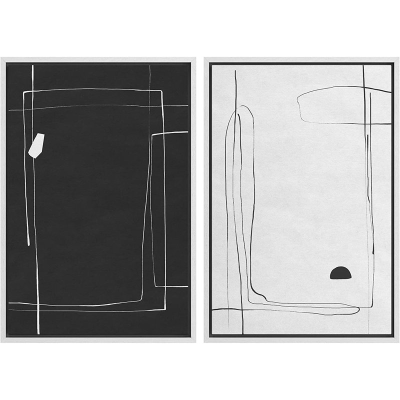 Impression sur toile BAW, H 36 po x l 48 po x P 1,5 po, Blanc