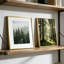Ensemble de 3 cadres photo 14 x 24 de qualité supérieure avec passe-partout et verre trempé, cadre moderne en métal doré champagne, comprenant un ensemble de fixation murale pour une présentation de qualité galerie