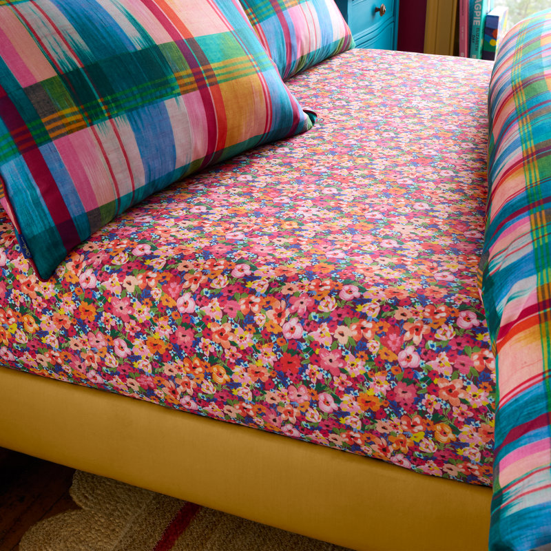 Darling Ditsy 100% Cotton Fitted Sheet, Single