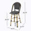 Tabourets de bar 4 pieds en aluminium bleu avec repose-pieds-1275678282