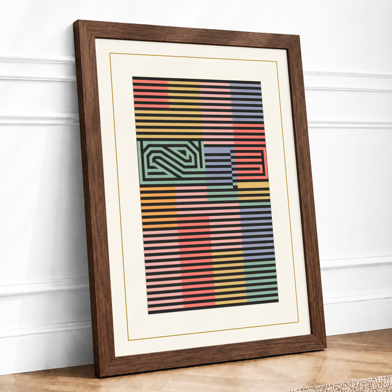 Stratification Geometric - Print, Walnut, A4 - 29.7 x 21.0 cm