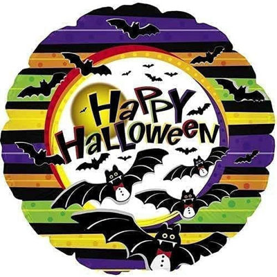 Ballon Mylar en aluminium 18 pouces PMU Halloween Vampire Bats