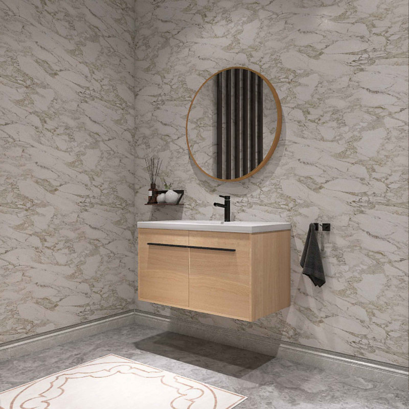 35.46'' Single Bathroom Vanity with Resin Top