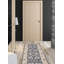 Tapis de couloir gris foncé en laine New Age de conception unique 2 pi 8 po x 7 pi 10 po