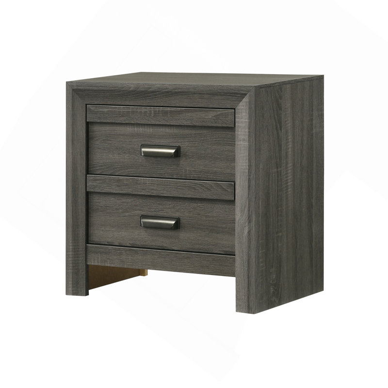 Table de bout de table de chevet contemporaine 1Pc avec deux tiroirs de rangement