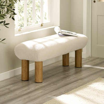 Destyny Boucle Upholstered Bench