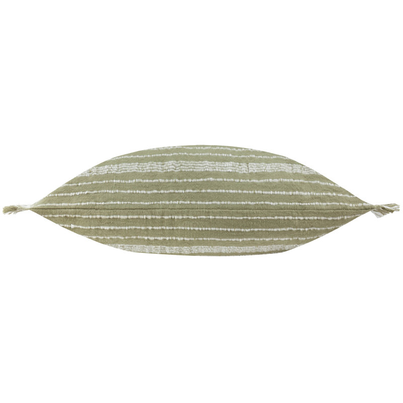 Stoian Indoor / Outdoor Striped Rectangular Cushion, Pillow Cover Only - No Insert, Green