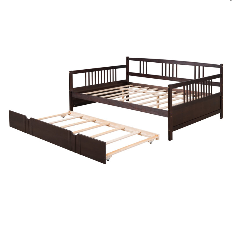 Lit de jour en bois massif avec couchette Kellar par Viv + Rae ™, l 50 po x L 48 po, Double
