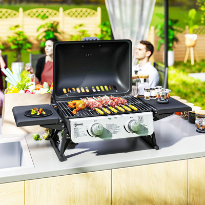 Outsunny 2 - Burner Countertop Propane 1 BTU Grill