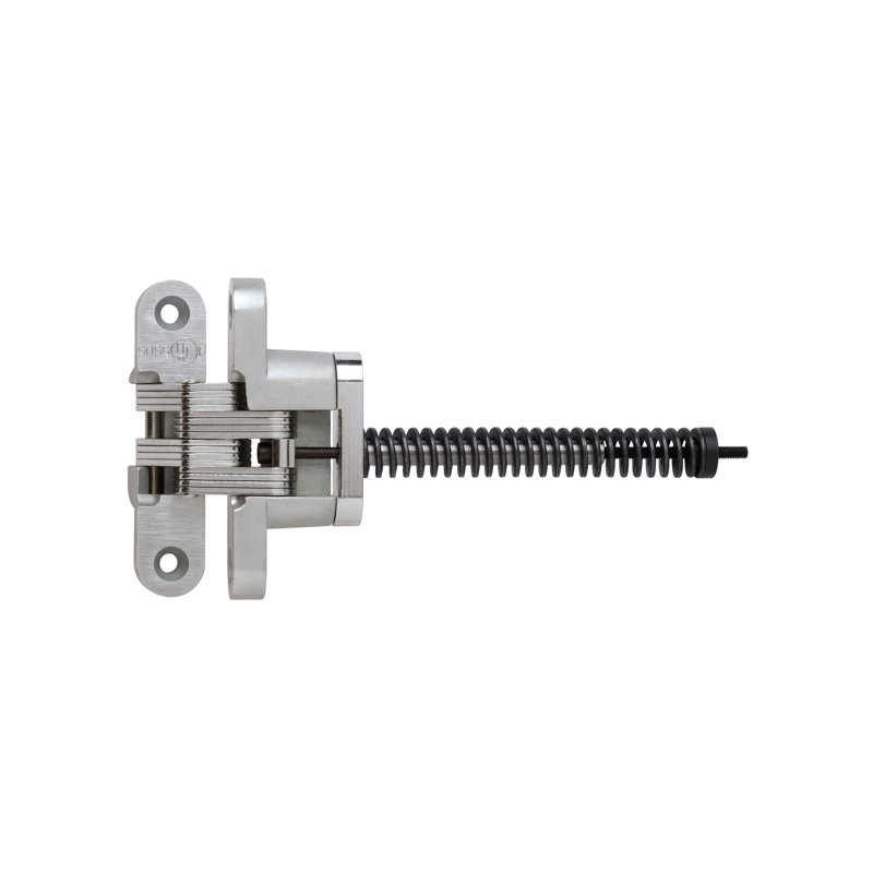 Charnière de porte simple invisible 4,6 po x l 8,15 po, Acier, Chrome satiné