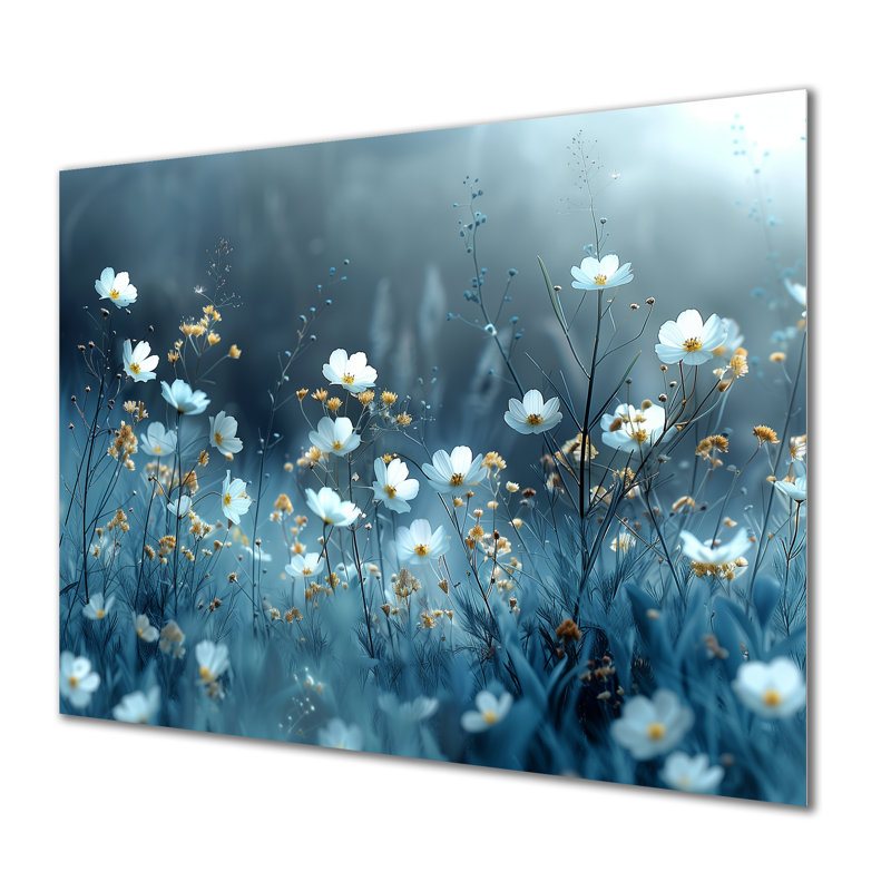 Bibeau - Wildflowers Wall Art Living Room, Métal métal, 12" H x 20" W