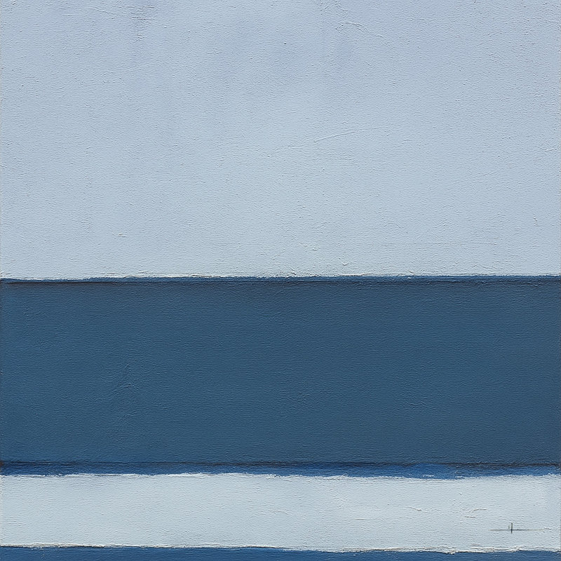 «Horizon Calm» par H. Lee - Impression sur toile abstraite minimaliste, H 20 po x l 20 po