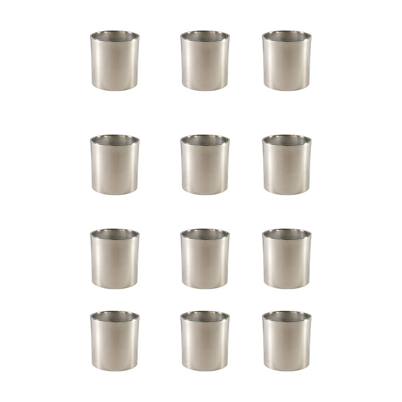 Everly Quinn Silver Cylinder Aluminum Vase – Modern Decorative Flower Vase For Weddings, Events, Home Decor, And Stylish Table Centerpieces, Gift Idea,Pack Of 12