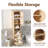 67.7" Tall Freestanding Bathroom Cabinet, Traditional American Style, 1 Door with Adjustable Shelf, 3 Drawers, Open Storage