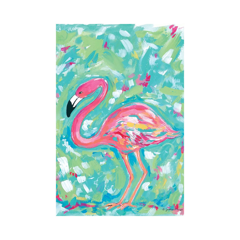 Summer Flamingo 1 Piece Wrapped Canvas Painting, 101.6 cm H x 66.04 cm W x 1.91 cm D
