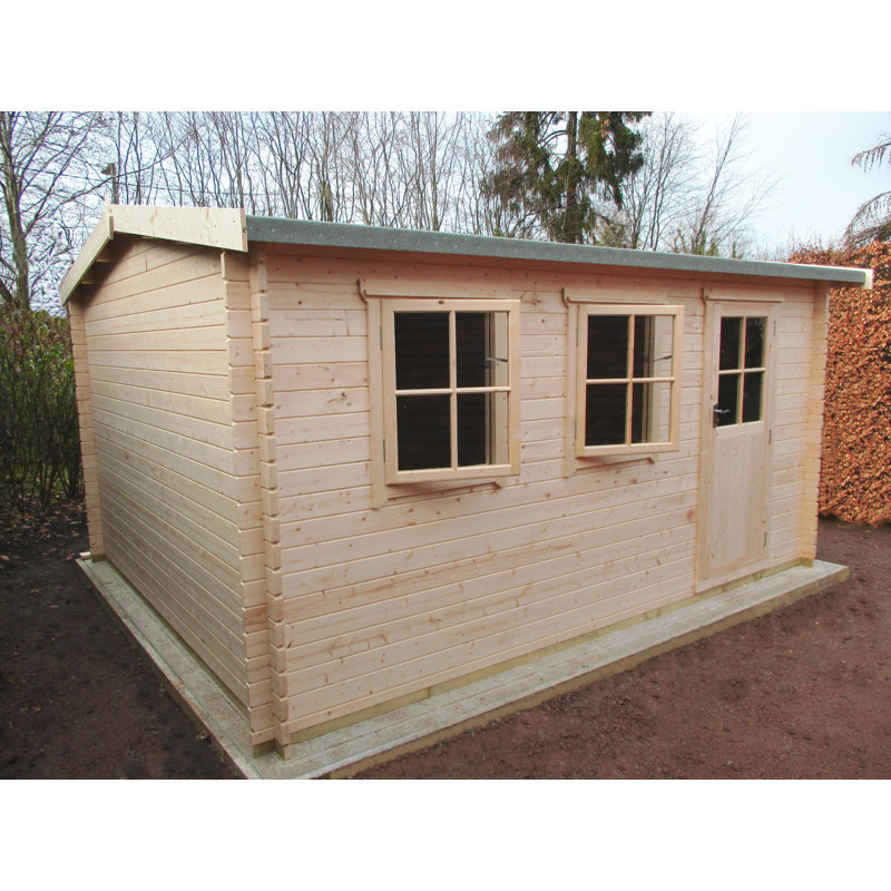 Mahtomedi 13 x 15 Ft. Tongue and Groove Log Cabin, No
