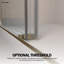 Catalyst 56"- 61" W x 60" H Double Sliding Frameless Shower Door in Brushed Bronze with 3/8" Clear Glass-133662289