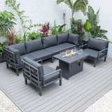 6 - Person Modular Patio Conversation Sets with Cushions