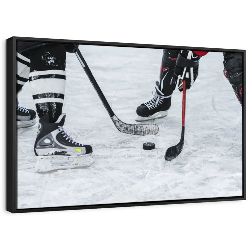 Impression sur toile de hockey sur glace, H 9 po x l 13 po