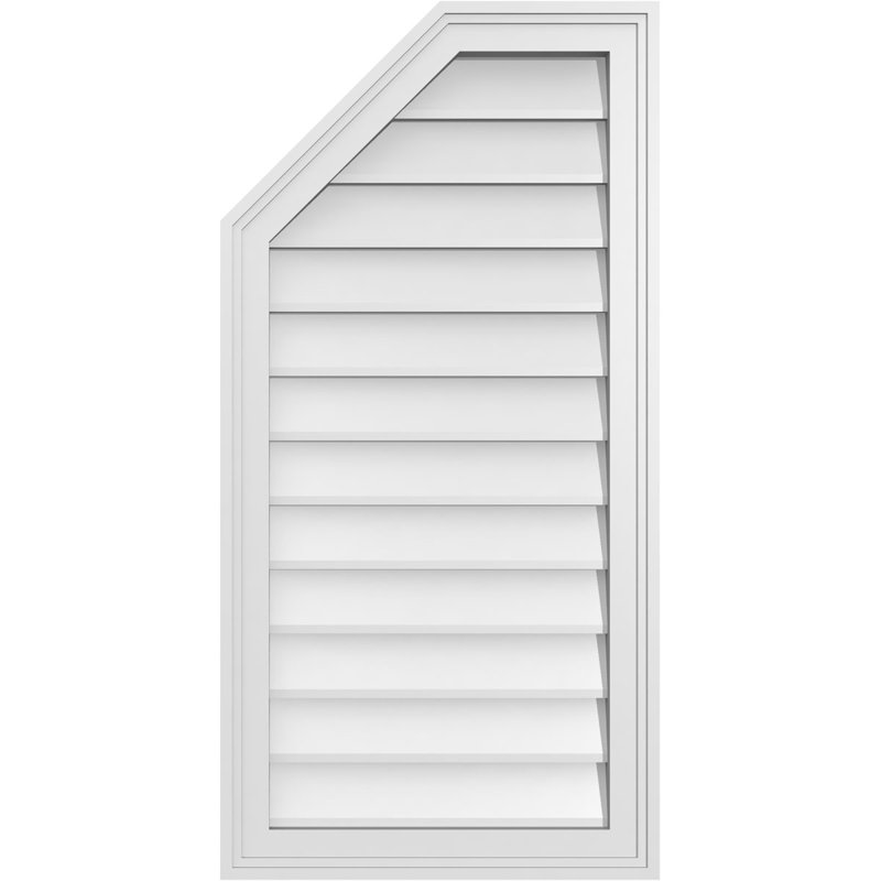 Évent en demi-octogone supérieur à montage en surface Signature, H 36 po x l 18 po x P 1,5 po