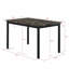 Table de salle à manger en faux marbre avec structure en métal robuste