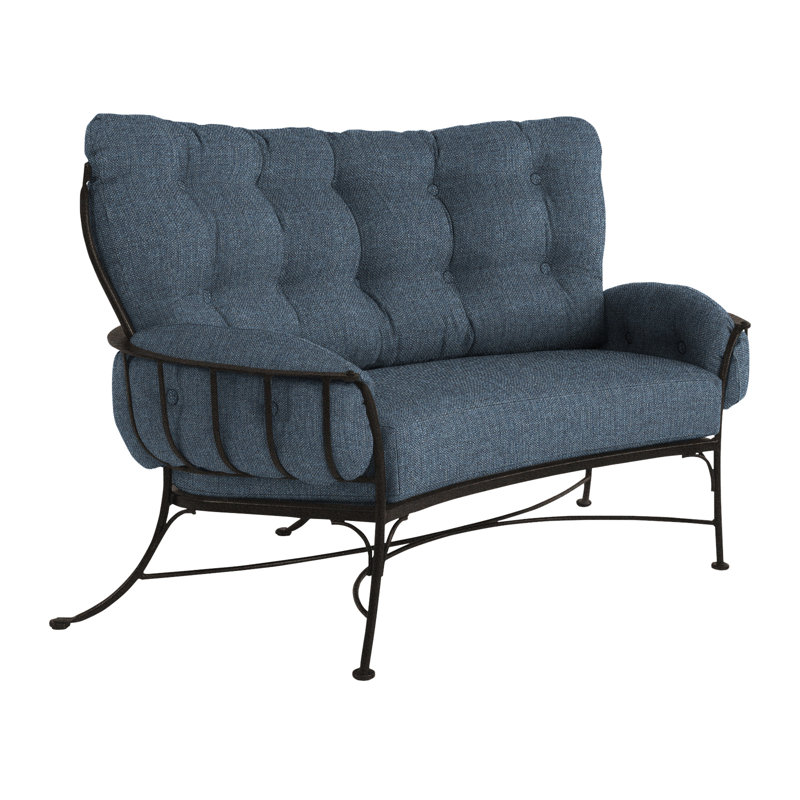 Monterra Outdoor 2 - Seat Loveseat, Carbon Black, Flagship Stone Sunbrella®