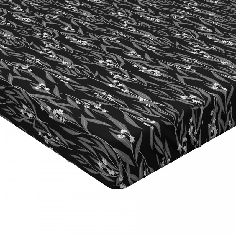 Microfiber Floral Fitted Sheet, Full Fitted Sheet