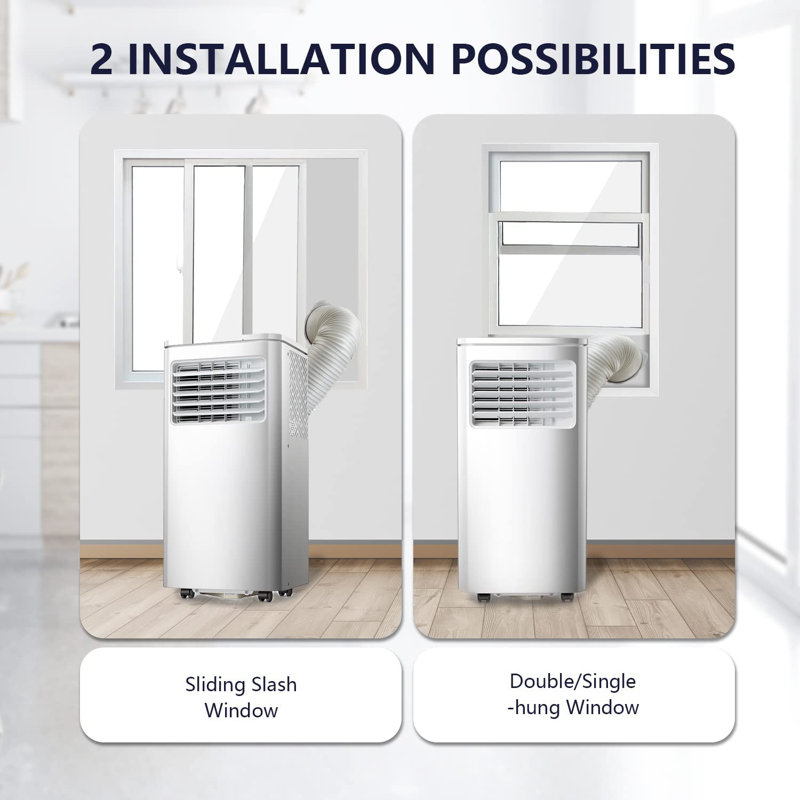 R.W.FLAME Portable 3-in-1 10000BTU Air Conditioner with Remote Control,24Hrs Timer,Digital Display, 300
