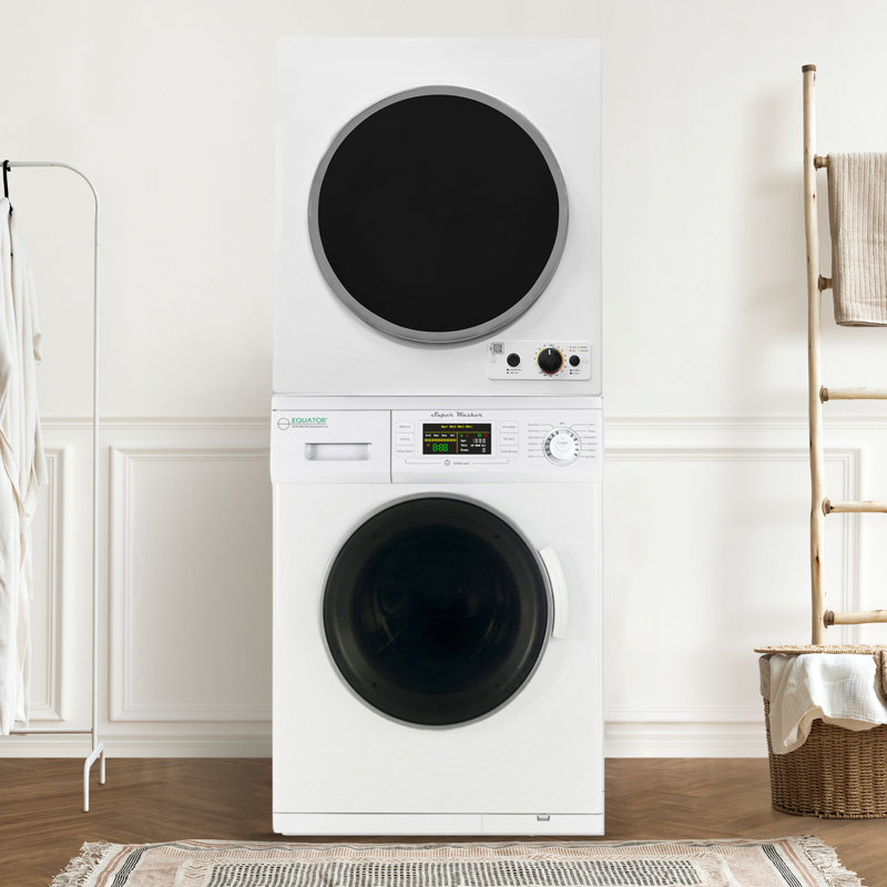 110V Compact Set Digital Washer 1.57cf + Vented Sensor Knob Dryer 3.5cf