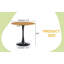 Table de salle à manger ronde, table tulipe ronde de 31,5 po avec plateau de table épaissi et piédestal en métal, table de bistro moderne Mid-Century pour la cuisine, les petits espaces, le salon et le café