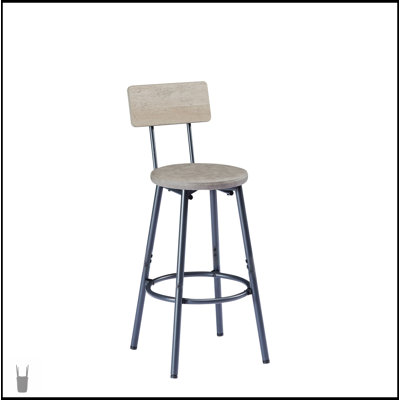Ensemble de table de salle à manger 4 pièces avec table fixe, tabourets ergonomiques et design industriel pour les maisons modernes