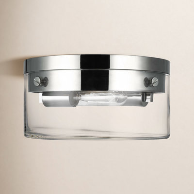 2 Light Glass Flush Mount