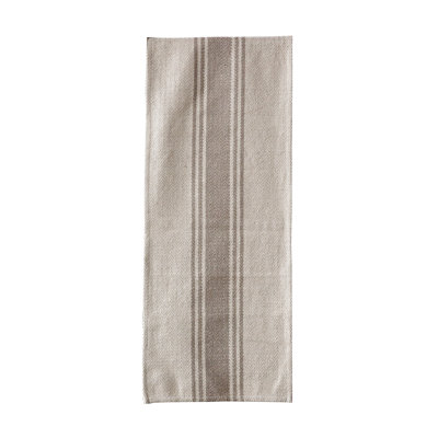 Canvas Table Runner with Khaki Stripes