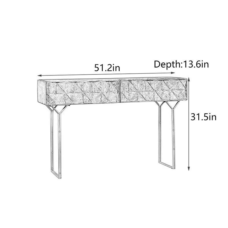 American Vintage Solid Wood Console Table