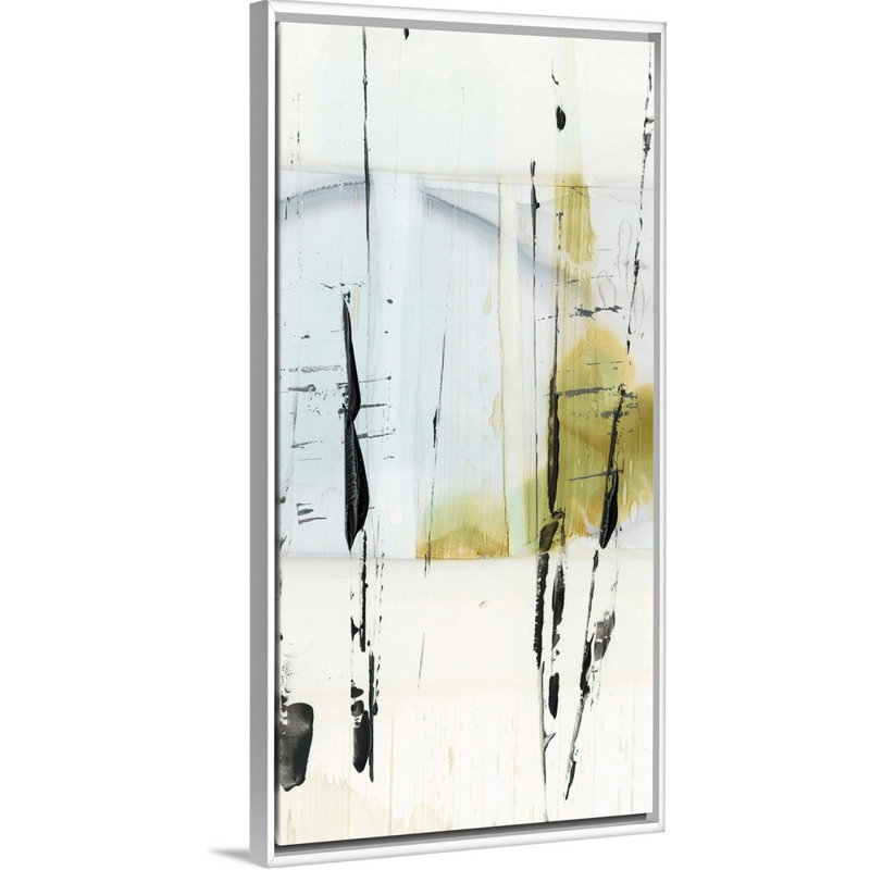 Art mural sur toile Bamboo Marsh I, Toile avec cadre blanc, H 20 po x l 10 po x P 1,75 po