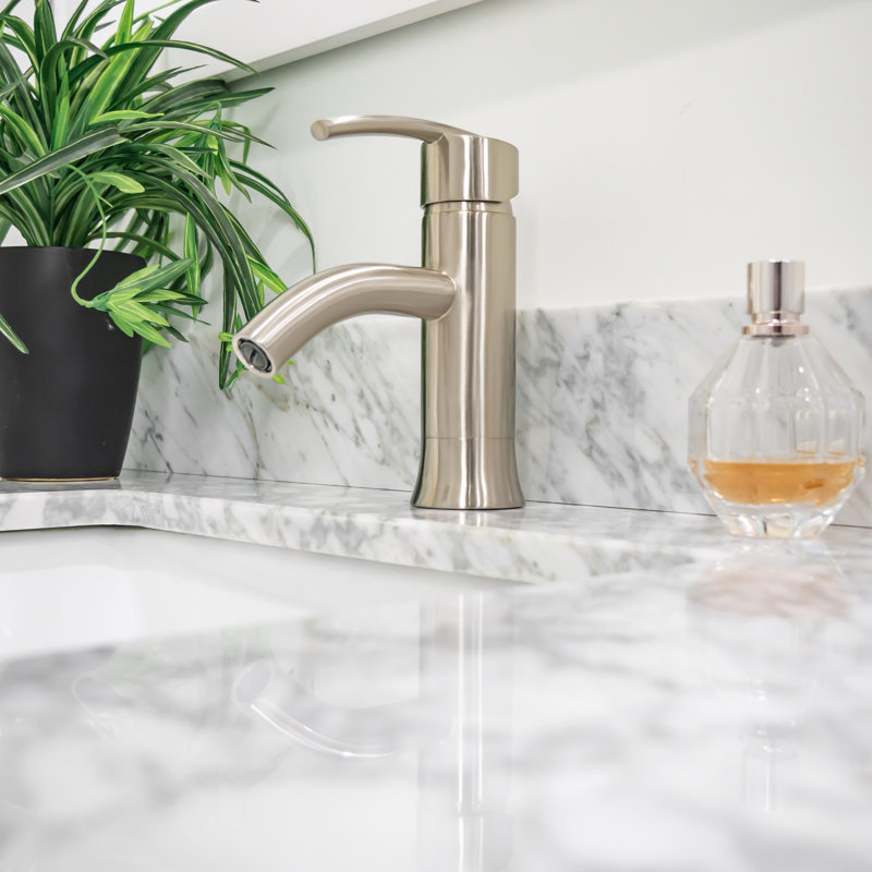 Robinet de salle de bain monotrou Waverly, Nickel brossé