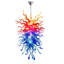 Lustre en verre soufflé à la main multicolore de style Murano avec ampoules DEL-259424493