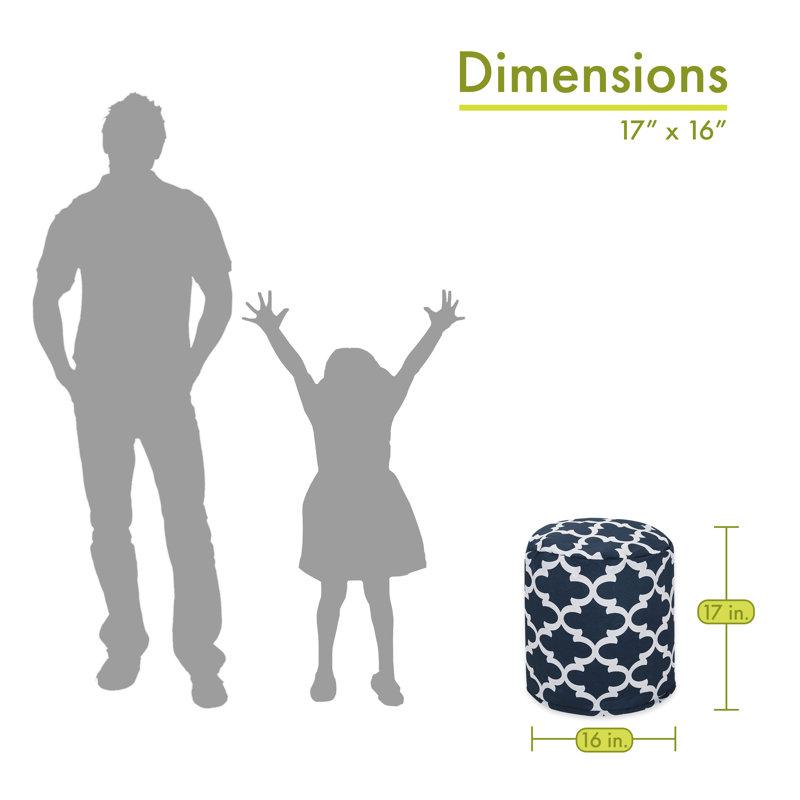Raymon Outdoor Ottoman, Navy